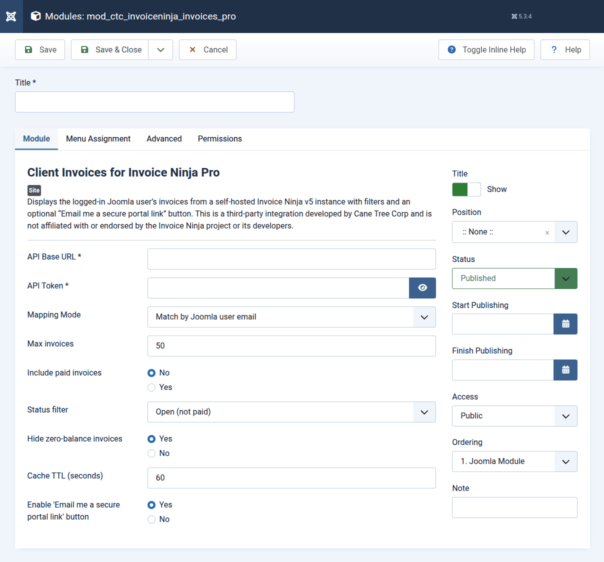 Client Invoices For Invoice Ninja Screenshot Client Invoices For Invoice Ninja Screenshot